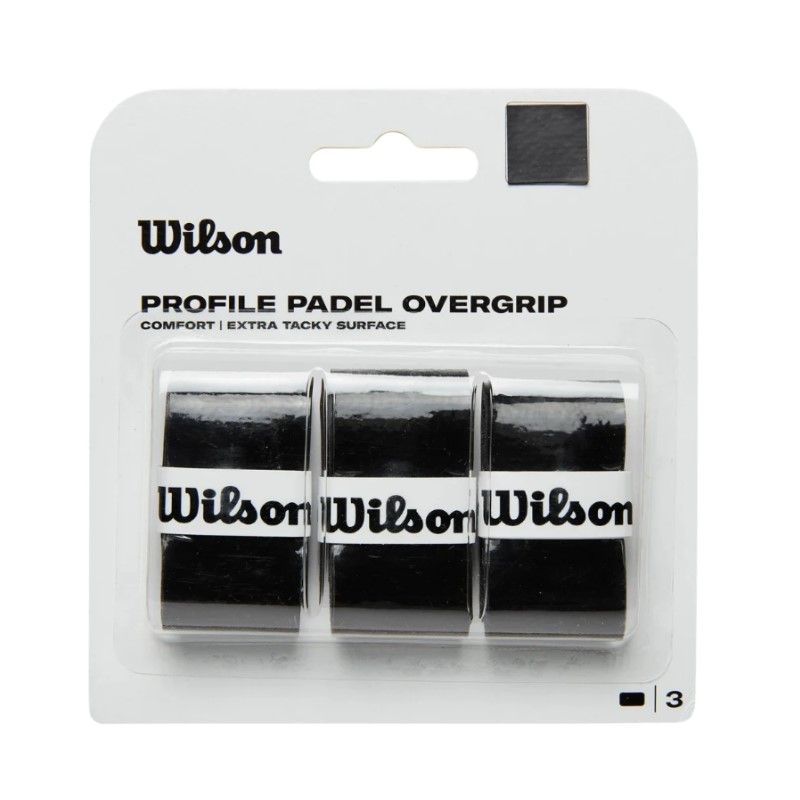 TRIPACK DE SURGRIPS WILSON PROFILE PADEL noir