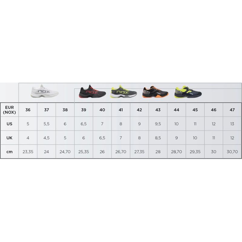 CHAUSSURES DE PADEL NOX AT10 PRO noir/rouge