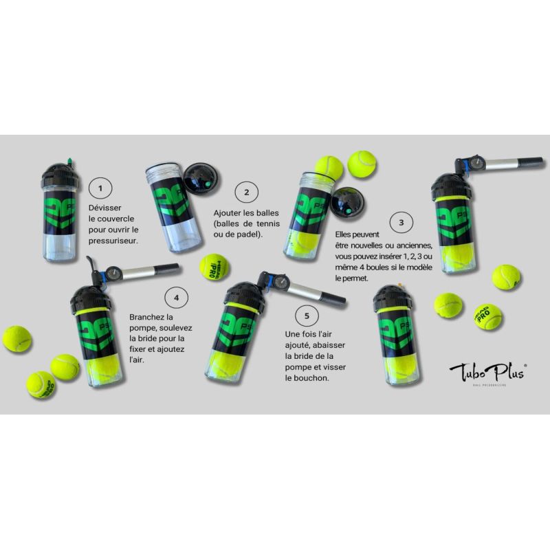 PRESSURISATEUR TUBOPLUS 29PSI X3 3 balles + POMPE