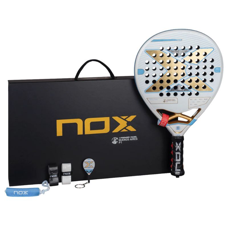 RAQUETTE DE PADEL NOX PACK AT10 LUXURY GENIUS 18K ALUM 2025 BUENOS AIRES by Agustín Tapia
