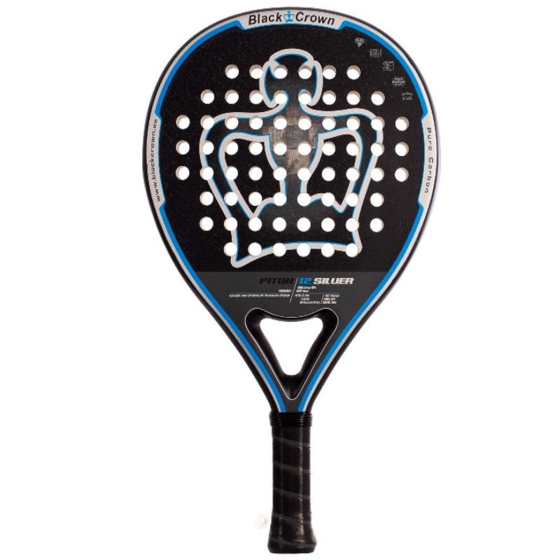 RAQUETTE DE PADEL BLACK CROWN PITON 12 SILVER 2024