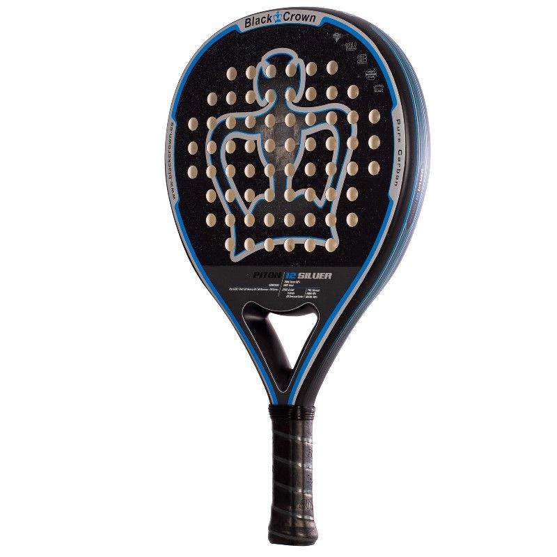 RAQUETTE DE PADEL BLACK CROWN PITON 12 SILVER 2024