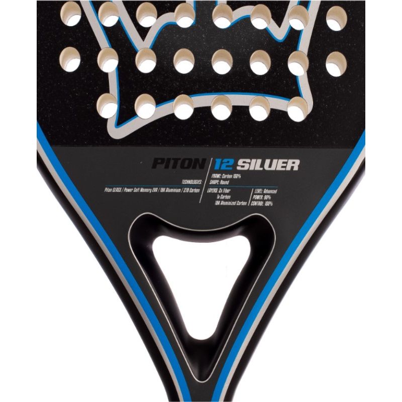 RAQUETTE DE PADEL BLACK CROWN PITON 12 SILVER 2024